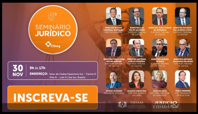 6º Seminário Jurídico de Seguros será dia 30 de Novembro em Brasília