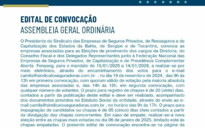 Edital de Convocação – Eleições Gestão 2025-2028