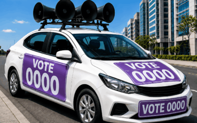 Usar carro de passeio para campanha política exige alteração do contrato do seguro auto, alerta FenSeg