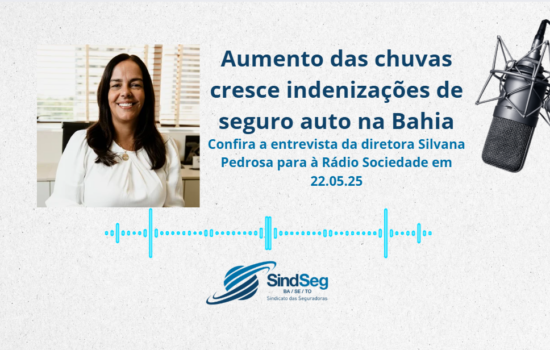 Aumento das chuvas cresce indenizações de seguro auto na Bahia; entrevista da diretora Silvana Pedrosa para a Radio Sociedade
